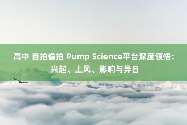 高中 自拍偷拍 Pump Science平台深度领悟: 兴起、上风、影响与异日